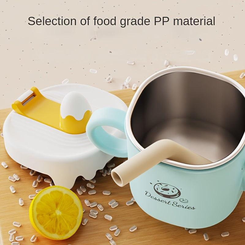 Double-Handle Sippy Cup with a 316 Stainless Steel Liner and Flip-Top Straw Lid for Everyday Drinks