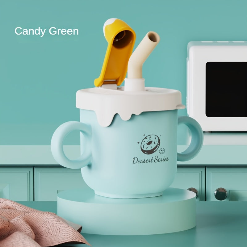 Double-Handle Sippy Cup with a 316 Stainless Steel Liner and Flip-Top Straw Lid for Everyday Drinks