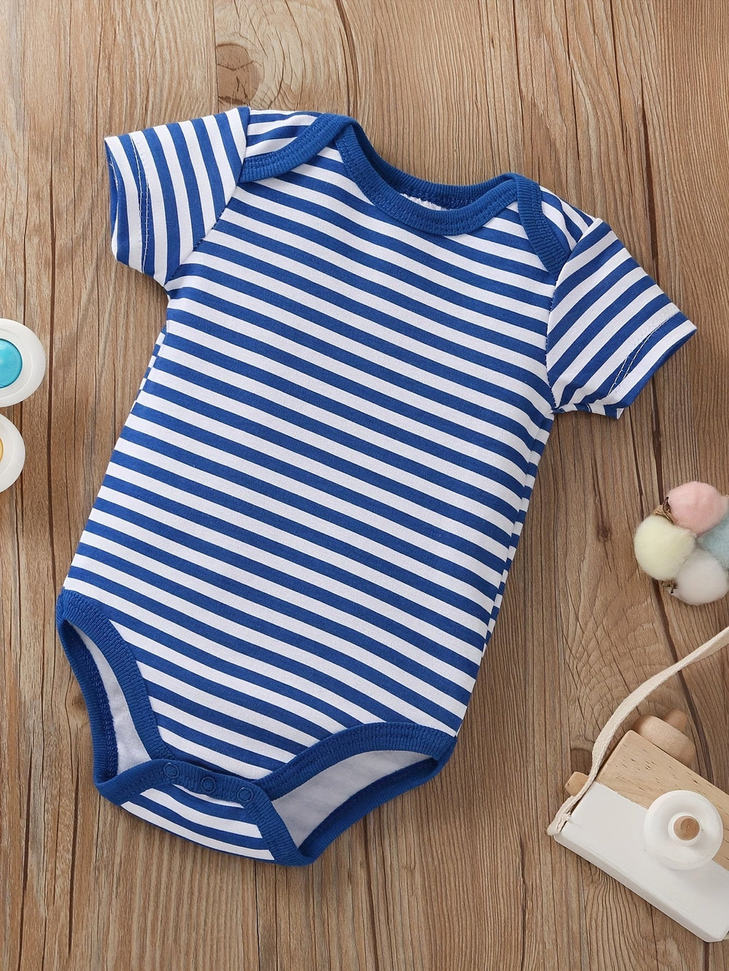 Baby Boy Nautical Bodysuits Five Pack with Anchor Prints and Blue Stripes for Everyday Outfit Changes