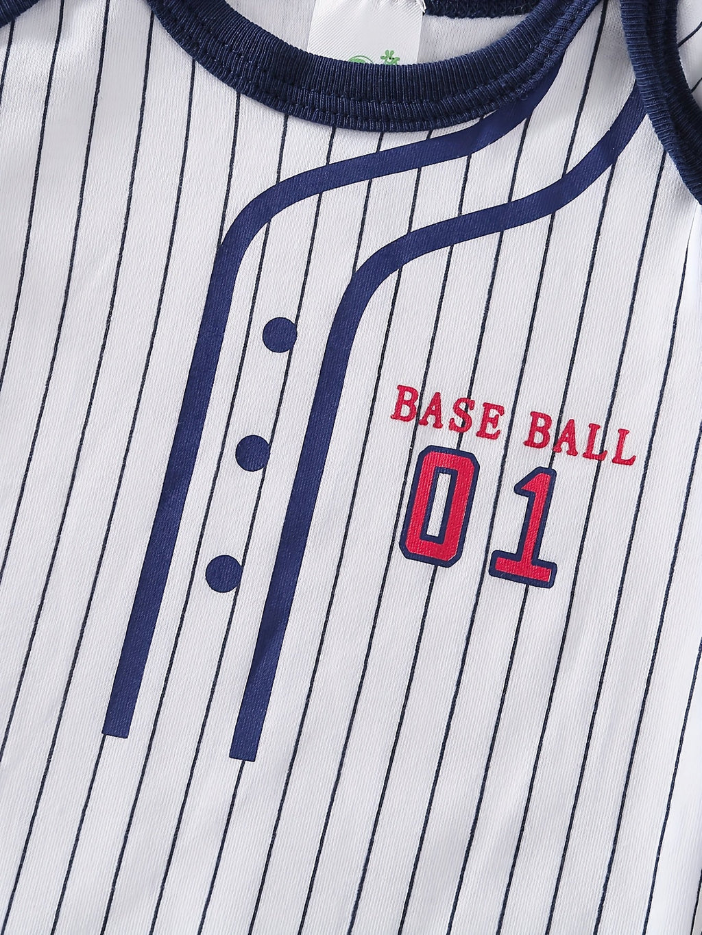 Baby Boys' Sports Bodysuits 5-Pack with Short Sleeves and Crotch Snaps in Baseball-Themed Everyday Prints