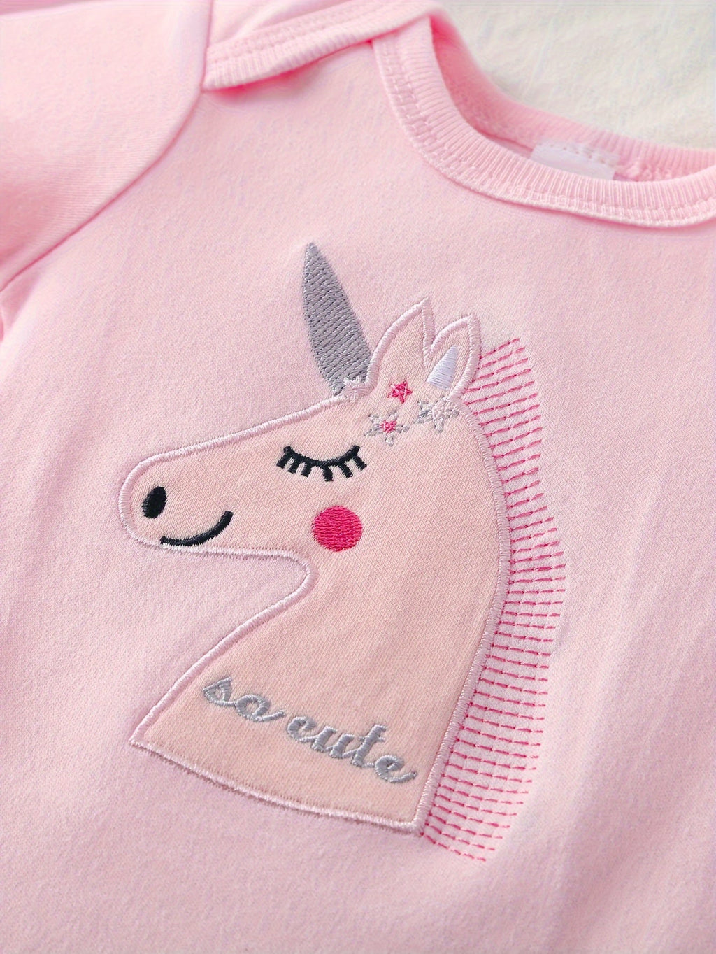 Baby Unicorn Bodysuits 5-Pack with Short Sleeves and Crotch Snaps in Pastel Prints for Everyday Outfits