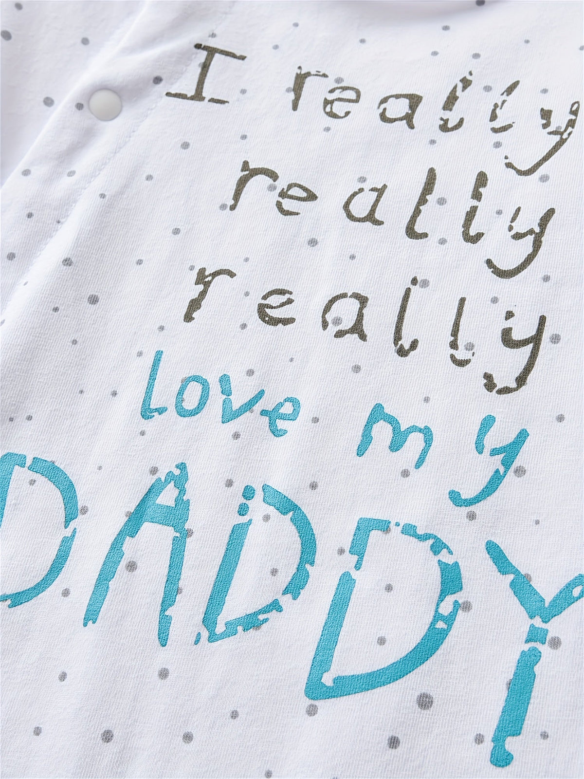 Baby Daddy and Mummy Footed Rompers 2-Pack with Long Sleeves and Family Slogan Prints for Everyday Outfits