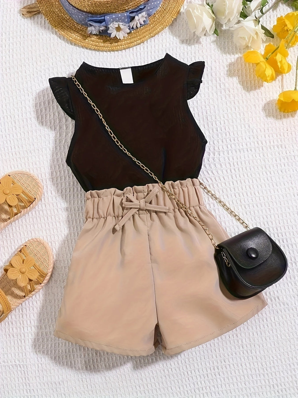 Baby Girl Casual Outfit Set - Sleeveless Summer 5349