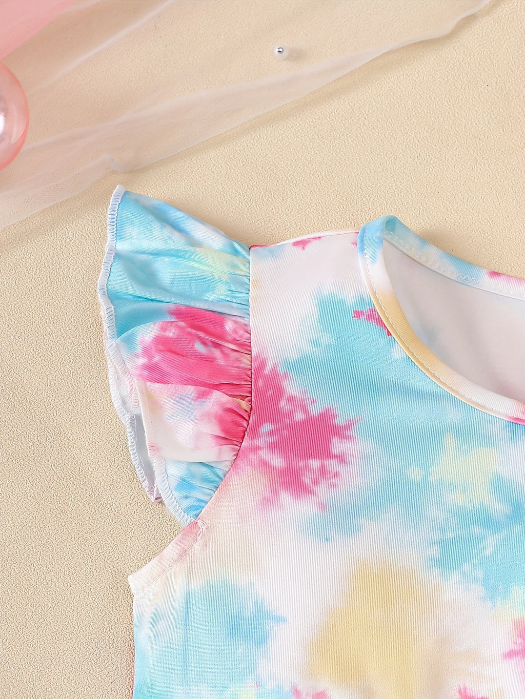 Girls' Printed Summer Dresses 4-Pack with Flutter Sleeves and Flared Skirts for Colorful Everyday Outfits