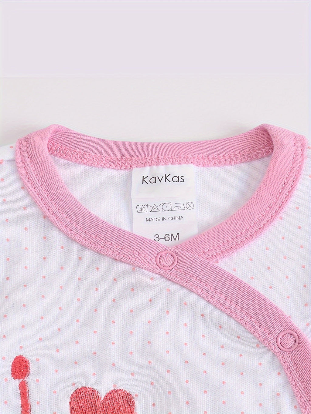 Baby Girls' Footed Rompers 3-Pack in Pink and White with Long Sleeves and Snap Fronts for Everyday Dressing
