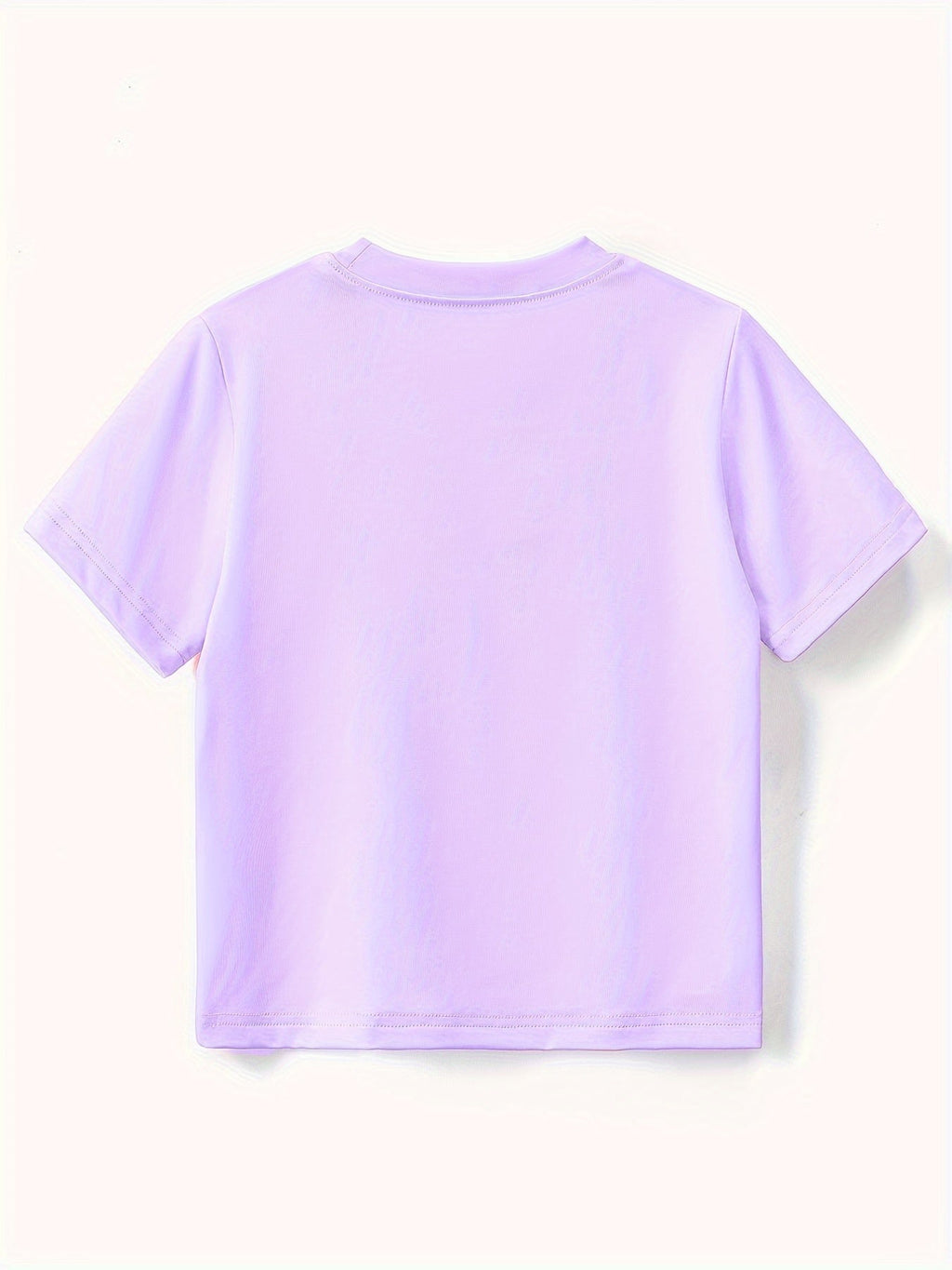 Girls' God Says I Am Graphic T-Shirt with Colorful Nature Motifs and Short Sleeves for Casual Everyday Wear