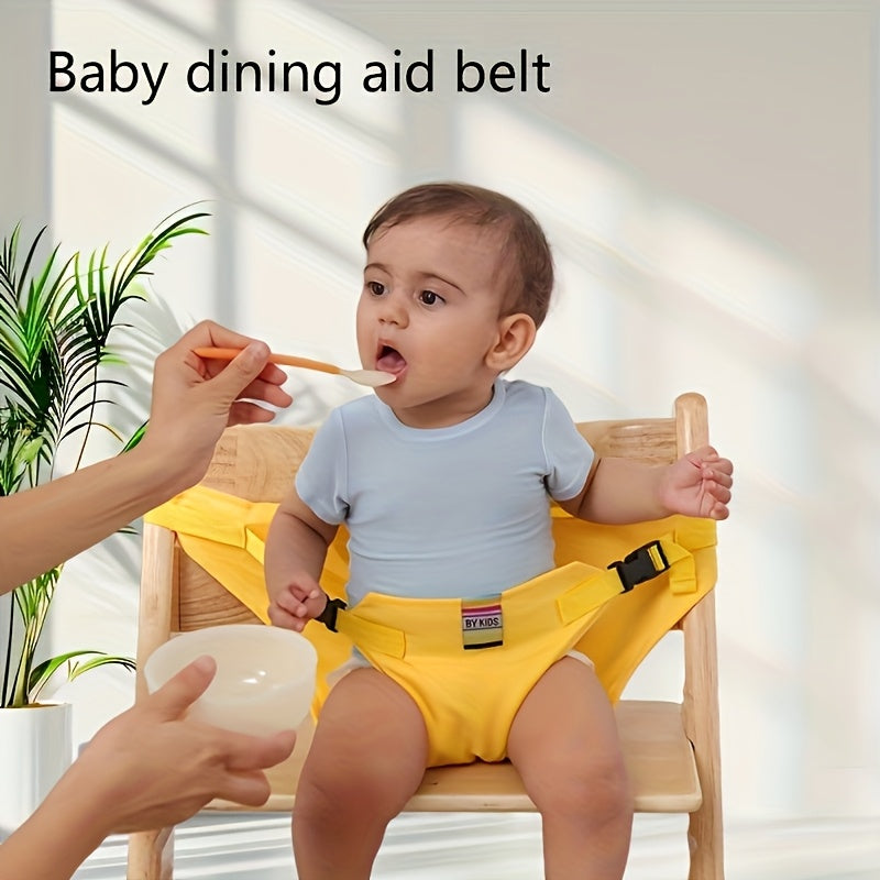 Baby High Chair Harness with Fabric Seat Panel and Buckled Straps for Supervised Meals at Home or Away
