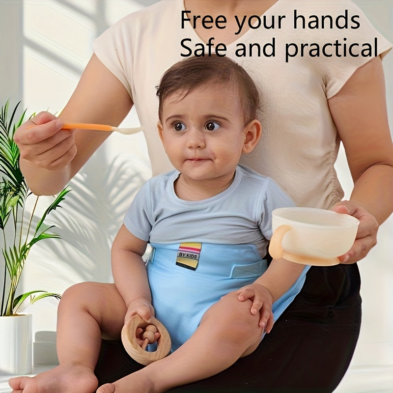 Baby High Chair Harness with Fabric Seat Panel and Buckled Straps for Supervised Meals at Home or Away
