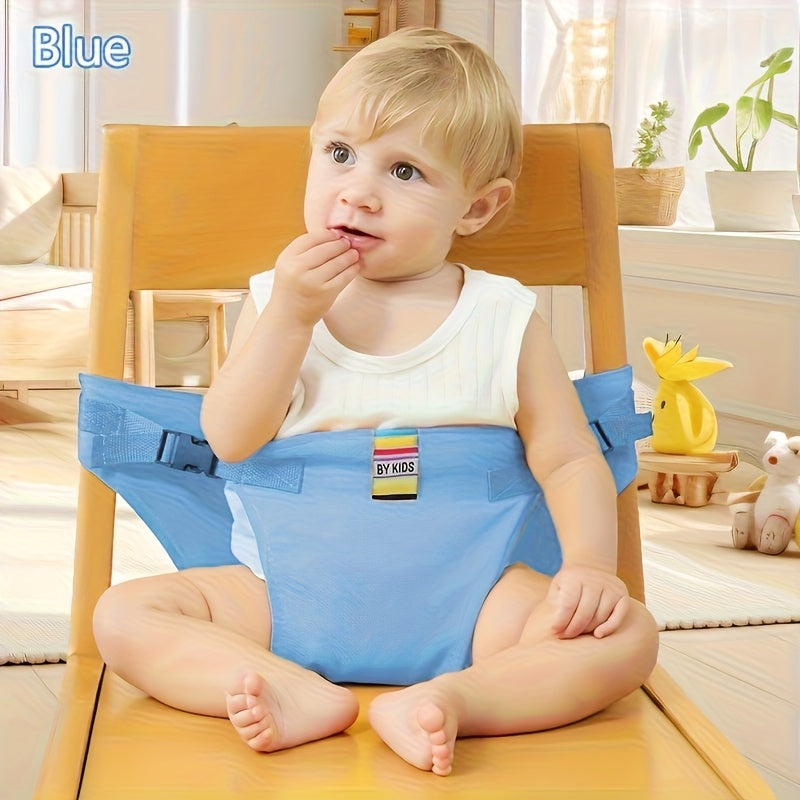 Baby High Chair Harness with Fabric Seat Panel and Buckled Straps for Supervised Meals at Home or Away