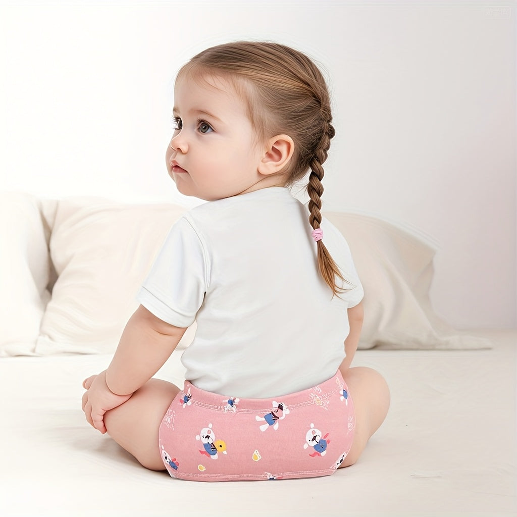 Baby Training Pants Eight Pack with Random Pink or Blue Prints and Elastic Waists for Potty Training