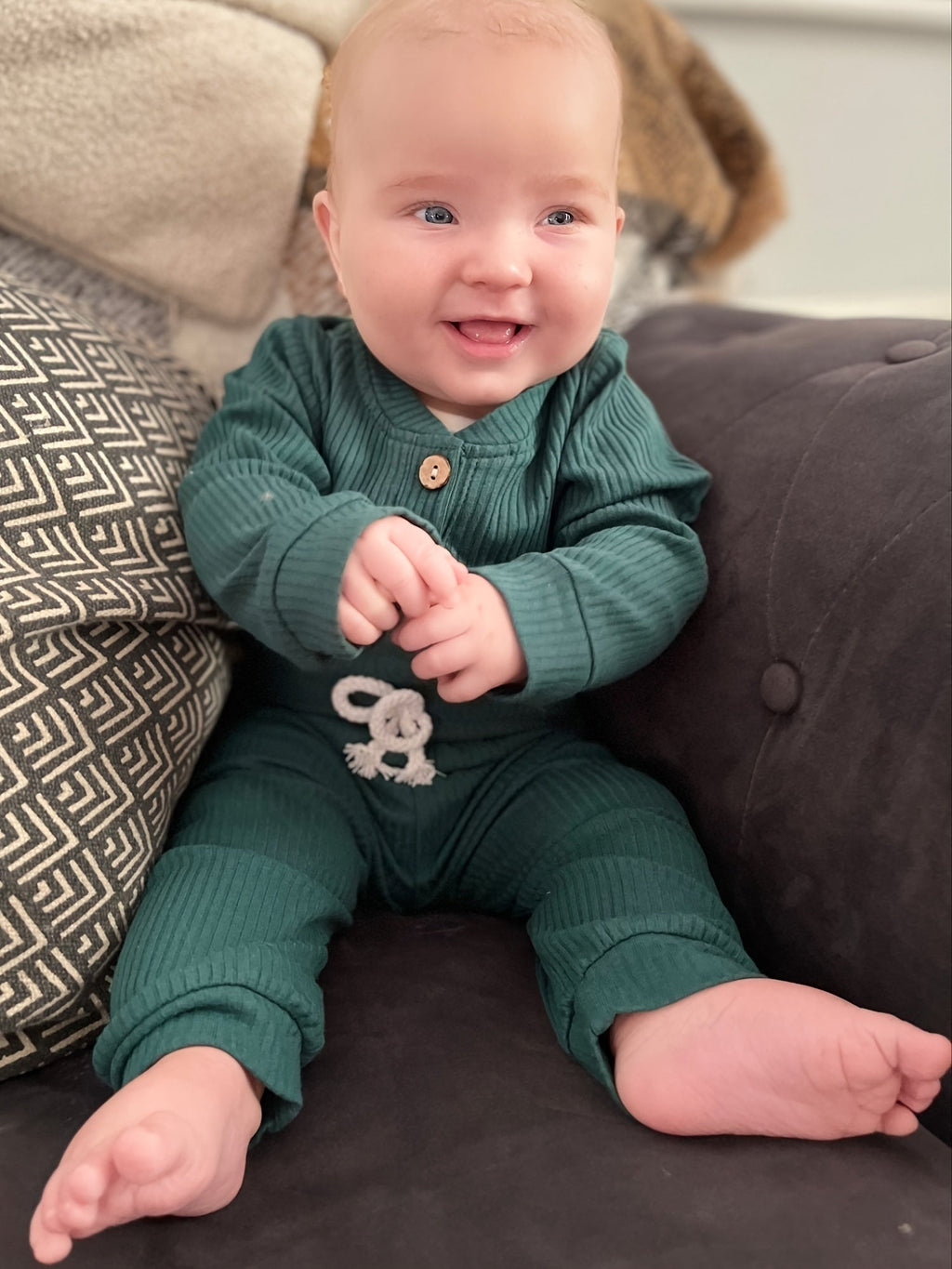 Baby Solid Color Outfit Set - Long Sleeve