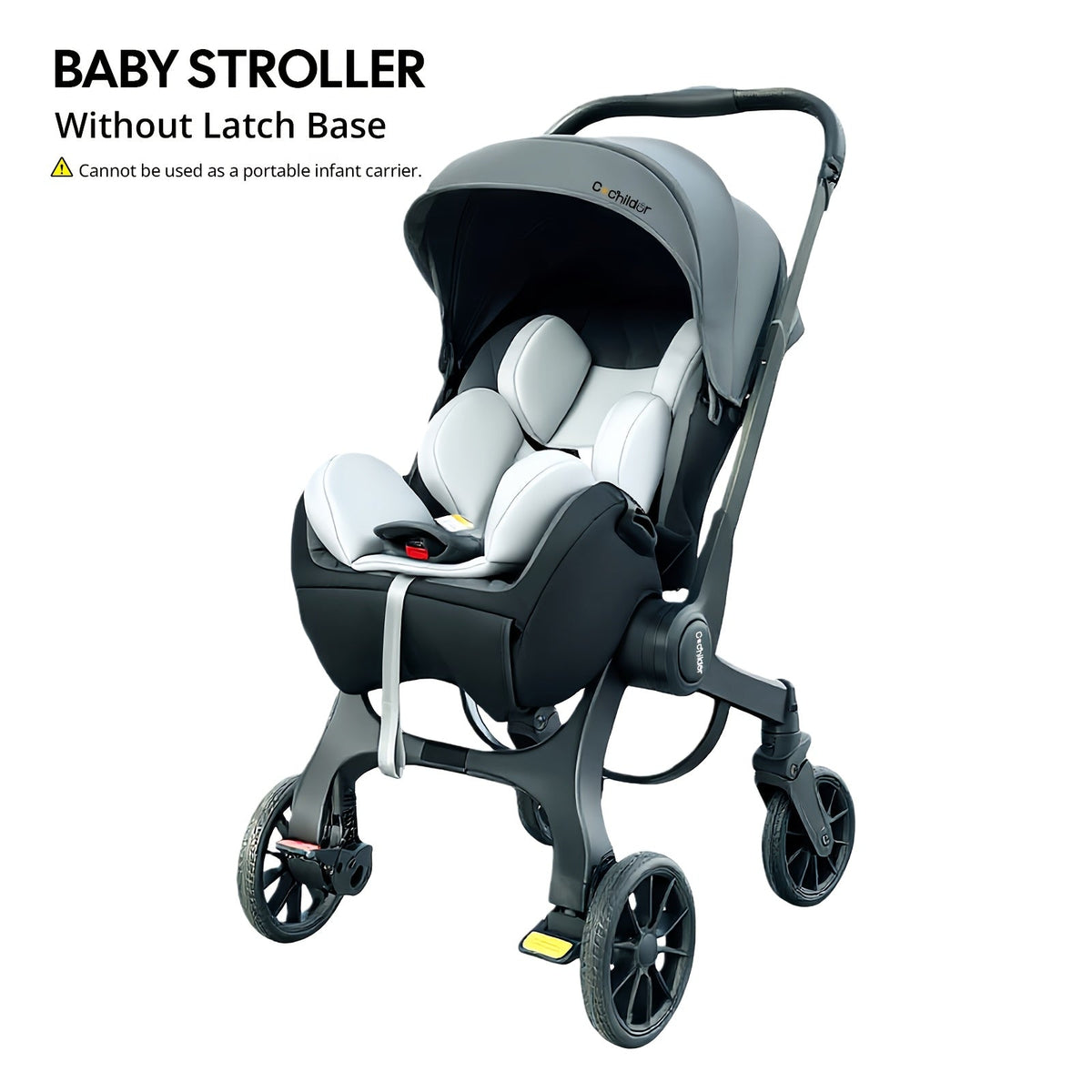 Foldable Baby Stroller with Reversible Seating and an Adjustable Canopy for Walks and Everyday Outings