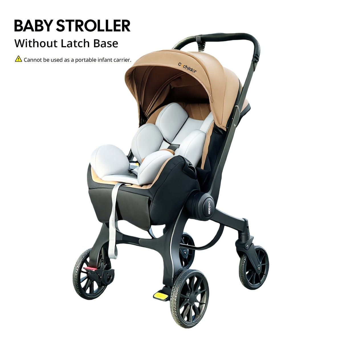 Foldable Baby Stroller with Reversible Seating and an Adjustable Canopy for Walks and Everyday Outings