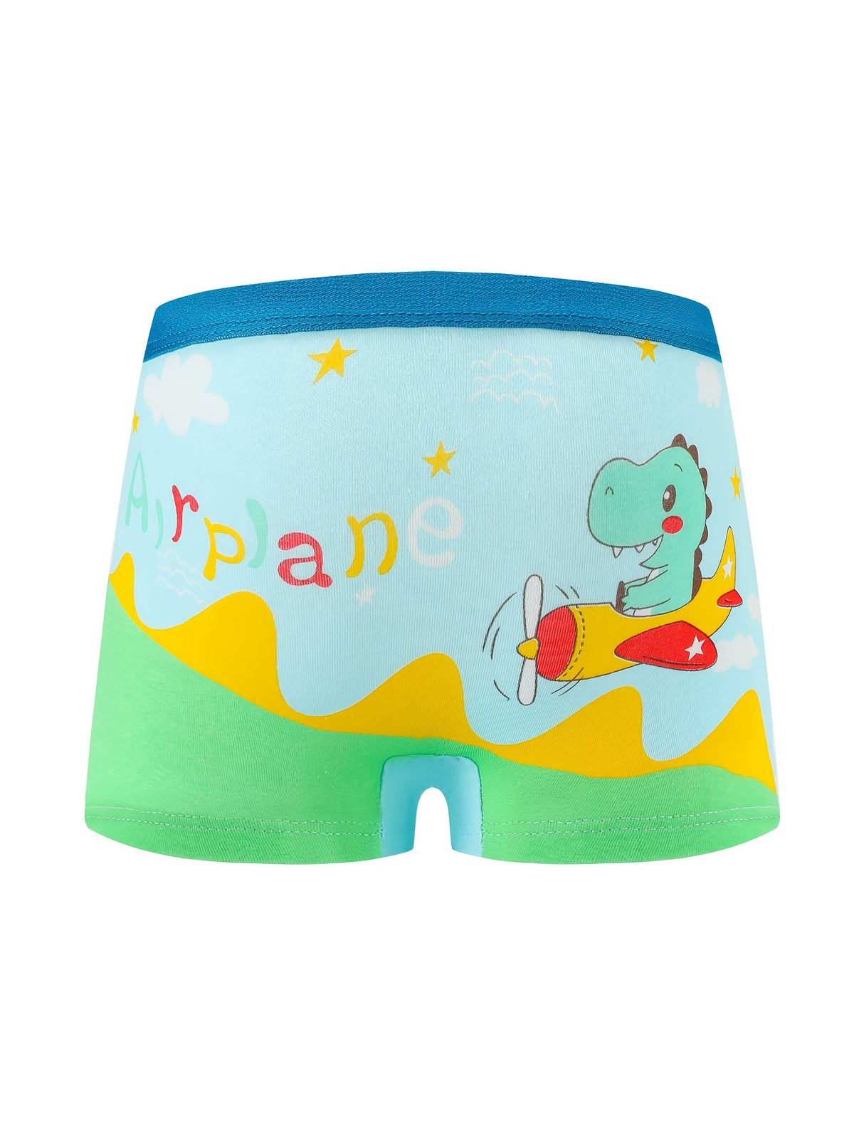 Boys' Boxer Briefs Twelve-Pack with Dinosaur and Cartoon Prints and Contrast Waistbands for Daily Changes