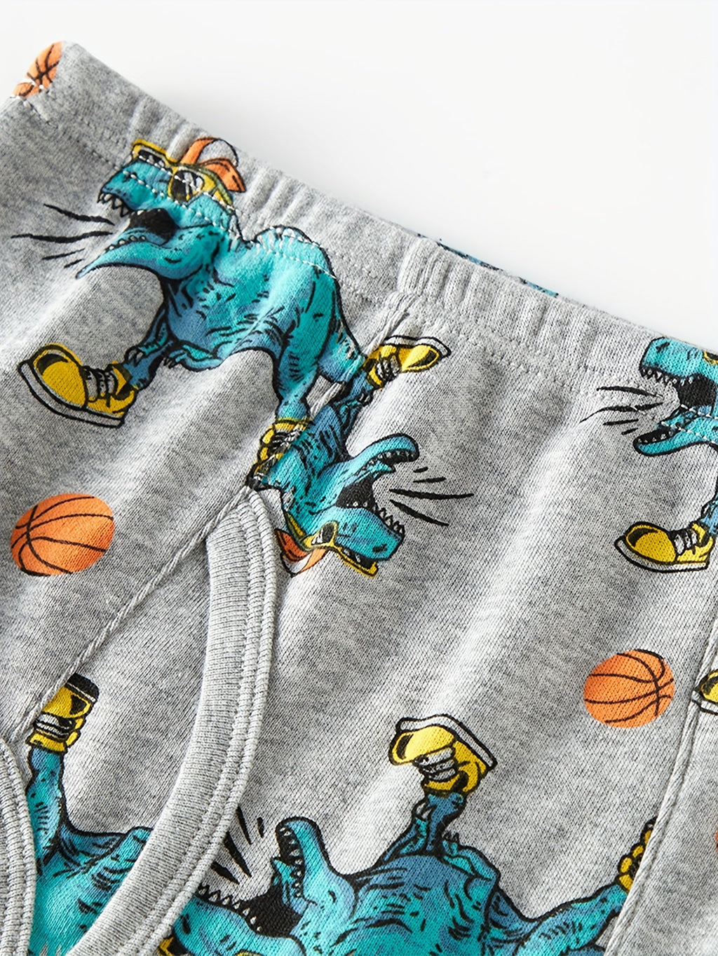 Boys' Dinosaur Briefs 6-Pack with a Front Opening and Colorful Cartoon Prints for Everyday Underwear