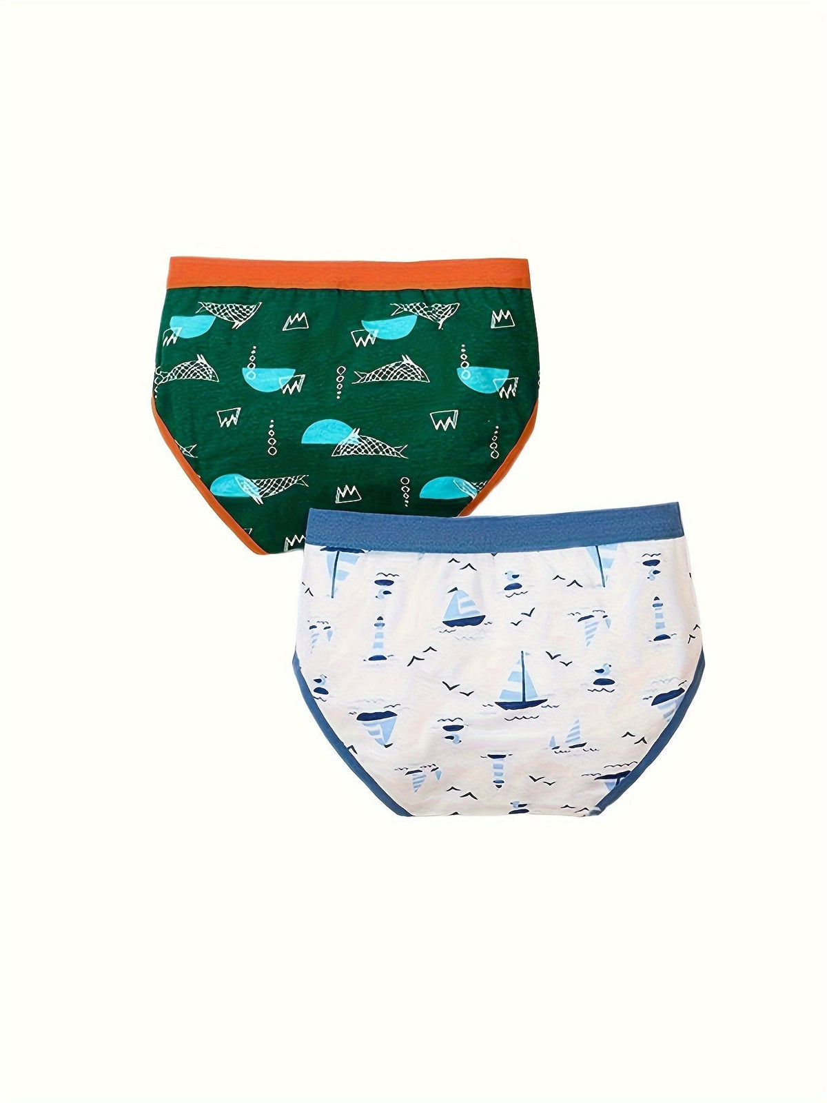 Boys' Animal Print Briefs Eight Pack with Crocodiles and Sea Themed Designs for Daily Underwear Changes
