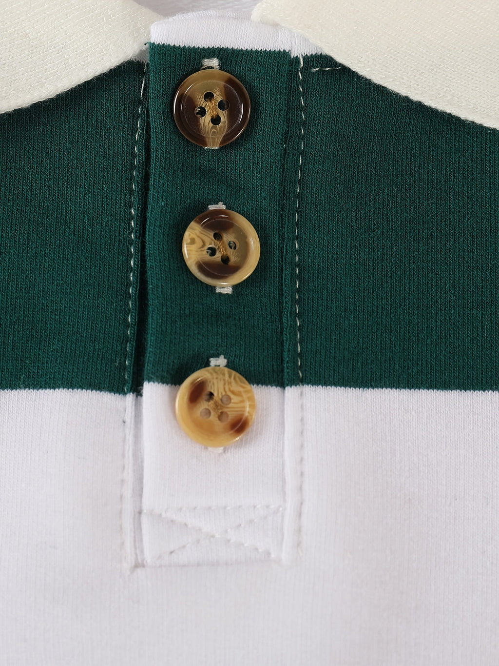 Boys' Striped Long Sleeve Polo Shirts Three Pack with Contrast Collars for Everyday Casual Dressing