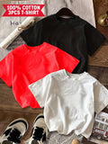 Boys' Cotton T-Shirts Three-Pack with Retro Racing Graphics and Short Sleeves for Casual Summer Outfits