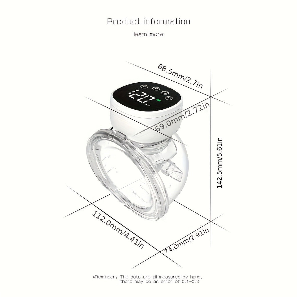 Wearable Breast Pump MY-376 with Three Adjustable Modes and LED Display for Single or Double Pumping