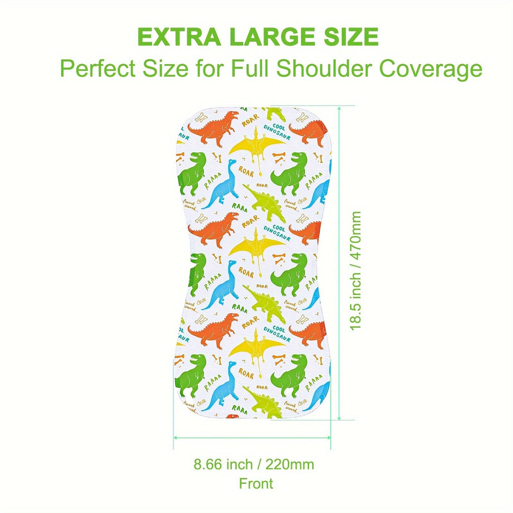 Baby Burp Cloths 10-Pack in Mixed Floral and Animal Prints with Curved Edges for Everyday Shoulder Coverage