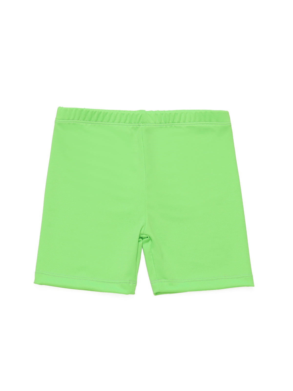 Girls' Solid Color Stretch Shorts Twelve Pack with Elastic Waists for Dance Practice and Everyday Play