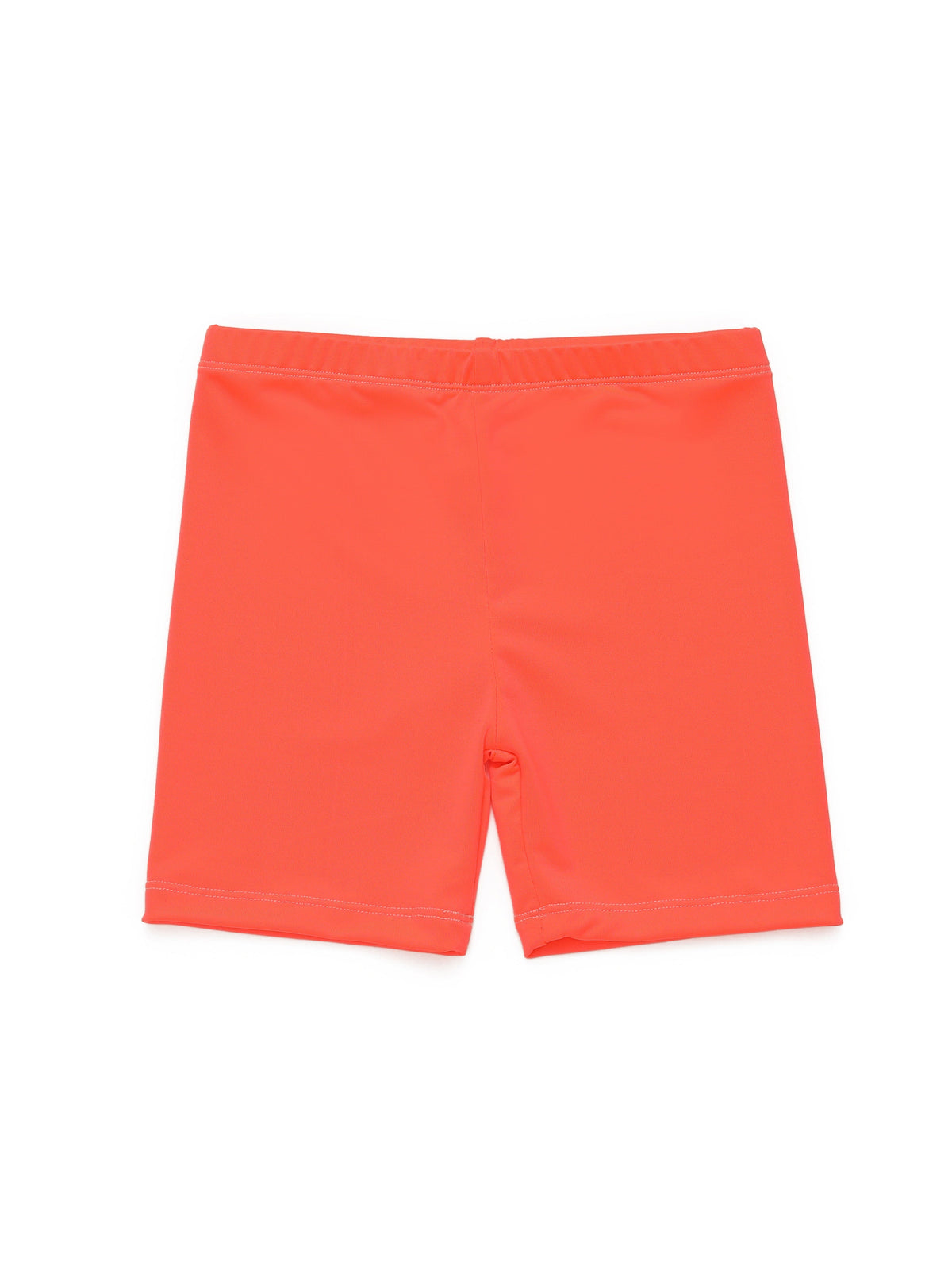 Girls' Solid Color Stretch Shorts Twelve Pack with Elastic Waists for Dance Practice and Everyday Play