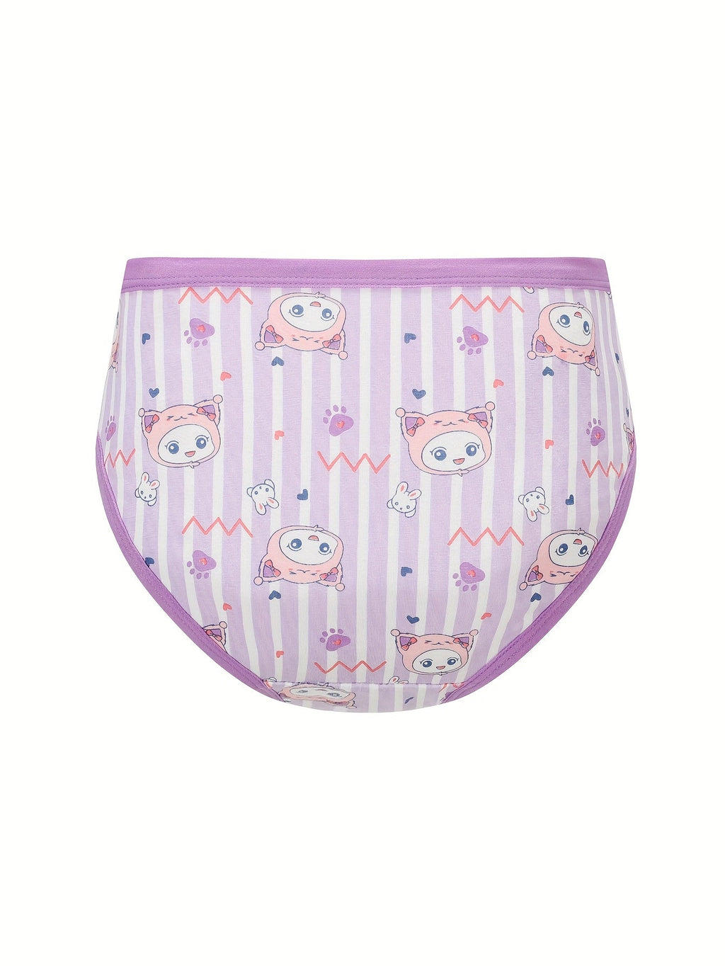 Girls' Cotton Briefs in an Eight Piece Pack with Mermaid and Cartoon Prints for Daily Underwear Changes