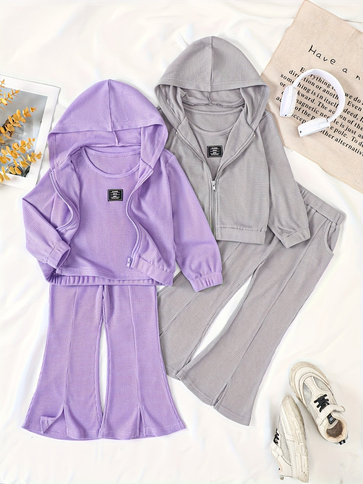 Girls Clothing Bundle of Four Random Pieces for Fall and Winter, Mixed Colors and Designs for Casual Wear