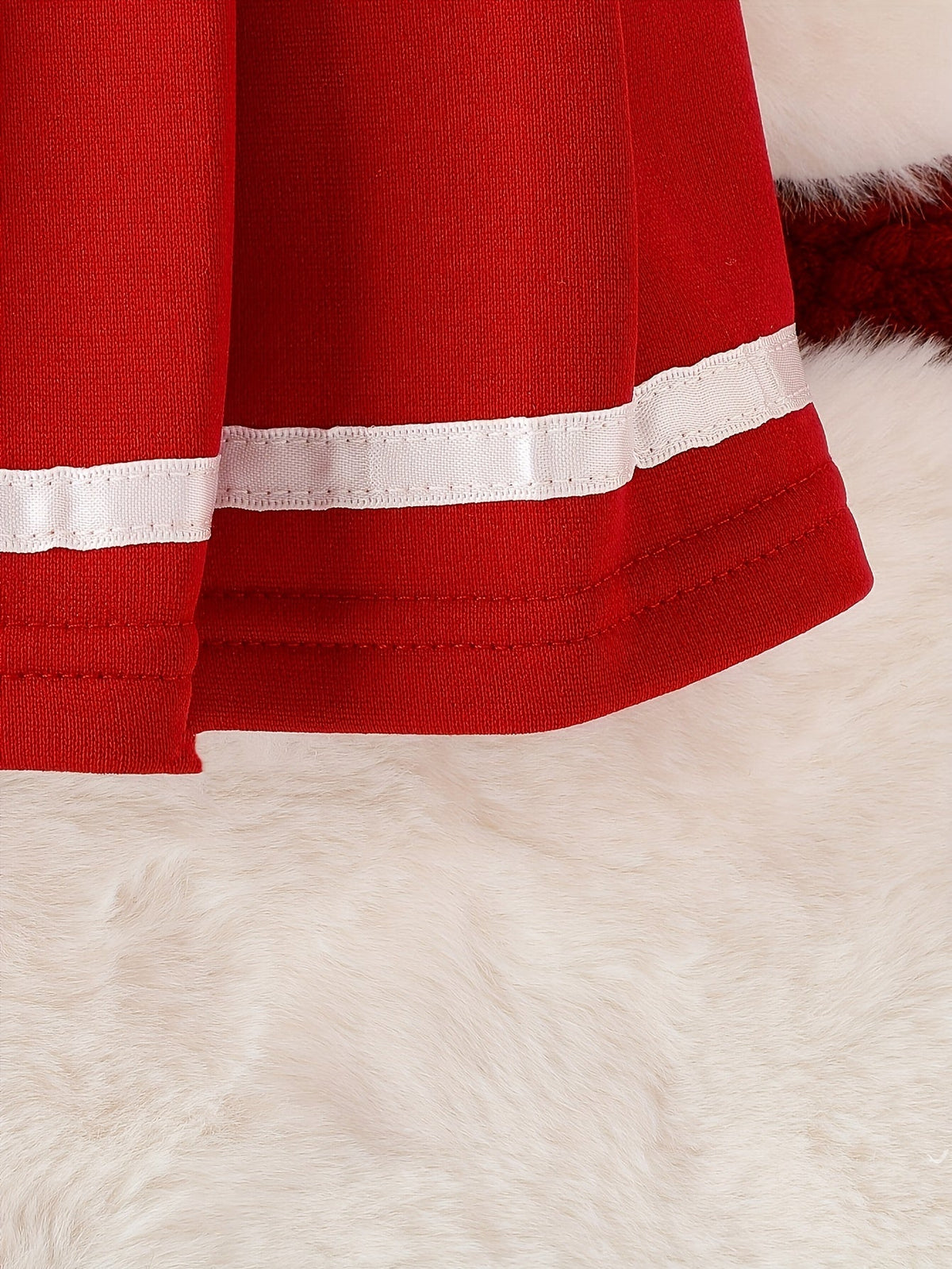 Girls' Varsity Skirt Set in Red and White with a Baby Girl Letter Jacket and an Elastic Waist Pleated Skirt