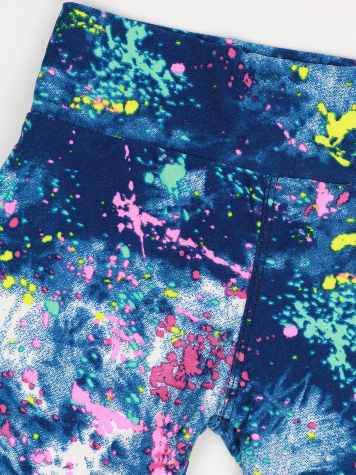 Girls' Printed Biker Shorts Five Pack in Random Patterns with Wide Waistbands for Everyday Layering