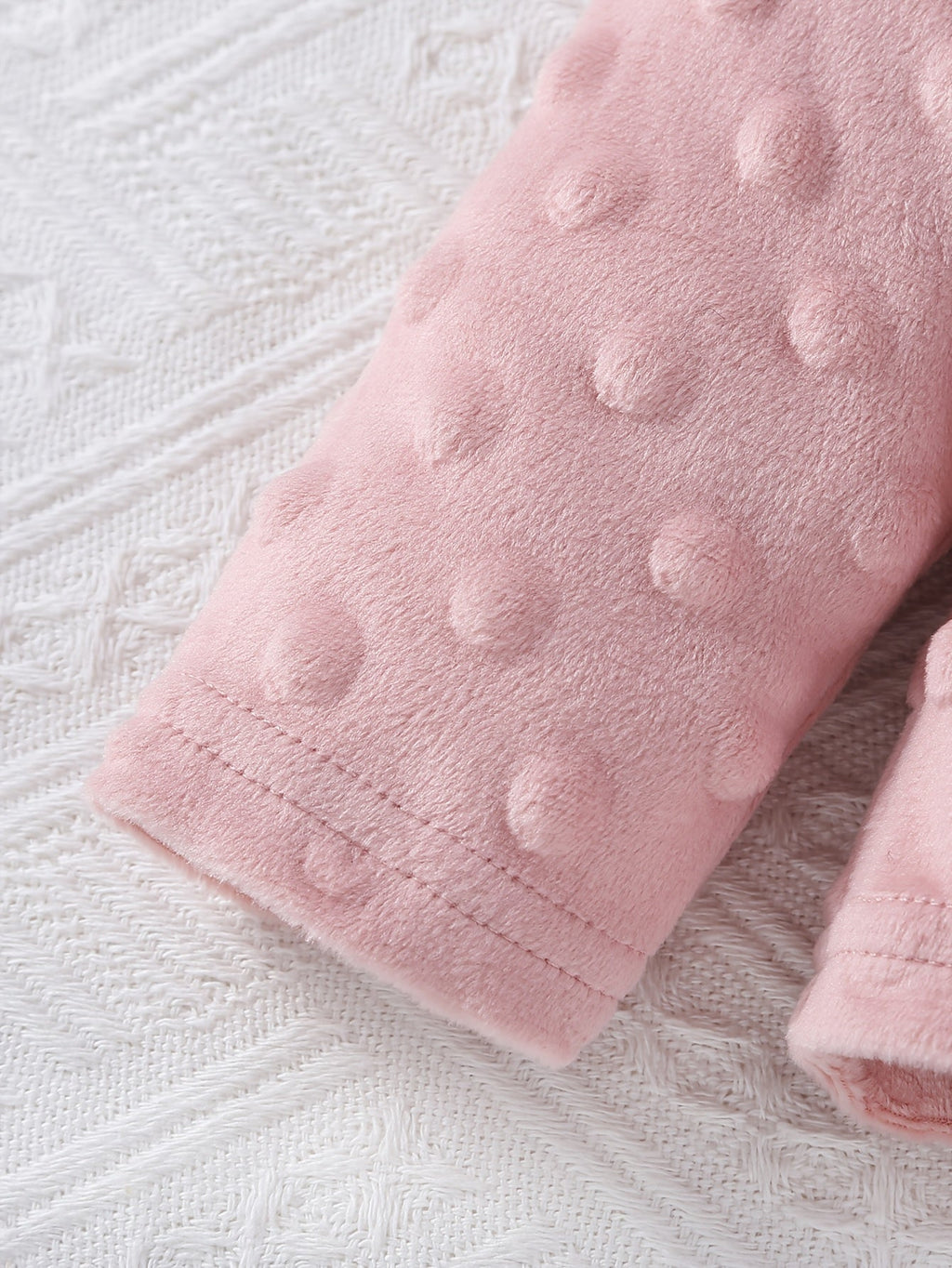 Baby Girl Bear Outfit Set with Pink Textured Cardigan and Pants Plus Animal Print Bodysuit and Headband