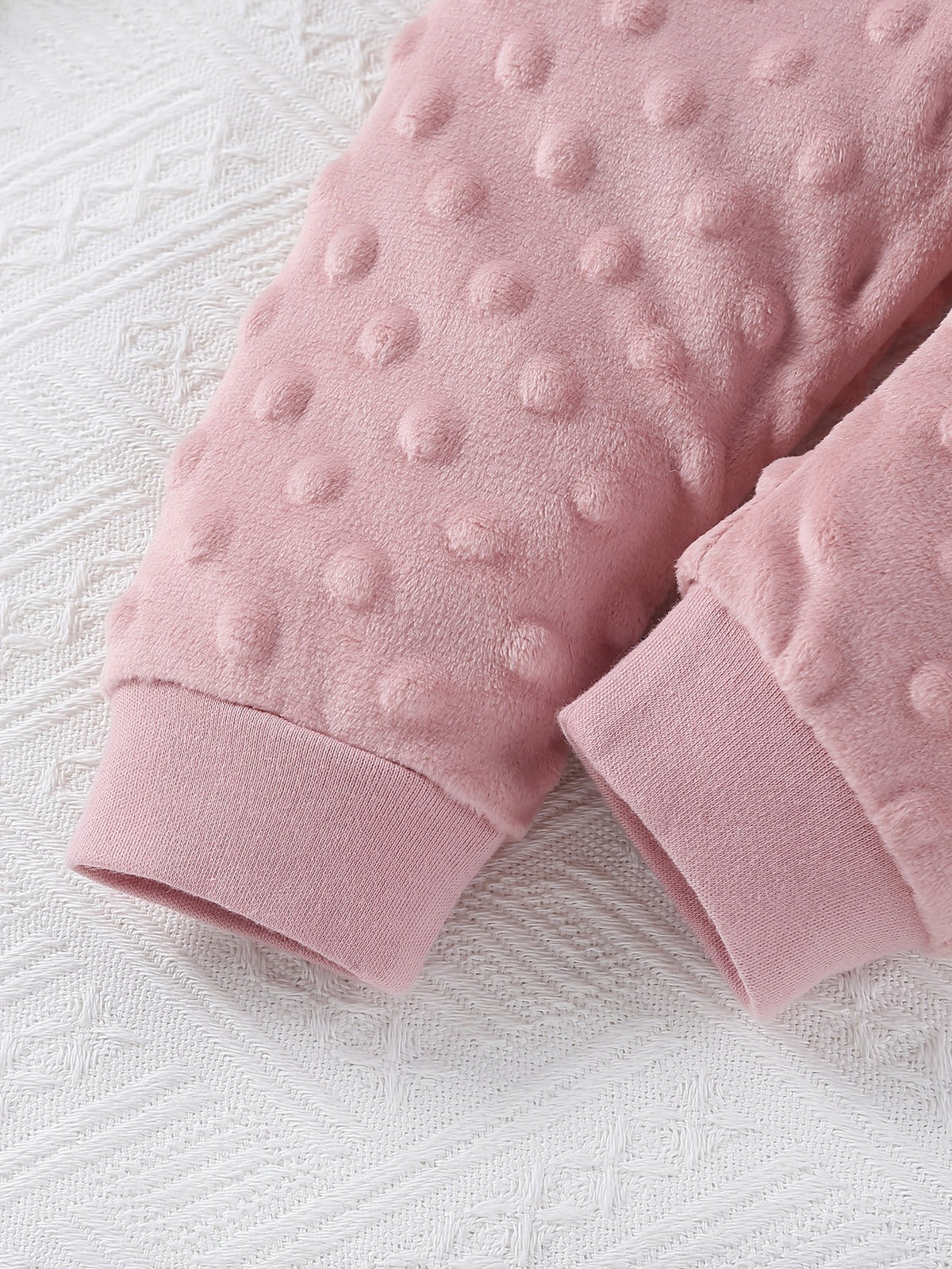Baby Girl Bear Outfit Set with Pink Textured Cardigan and Pants Plus Animal Print Bodysuit and Headband
