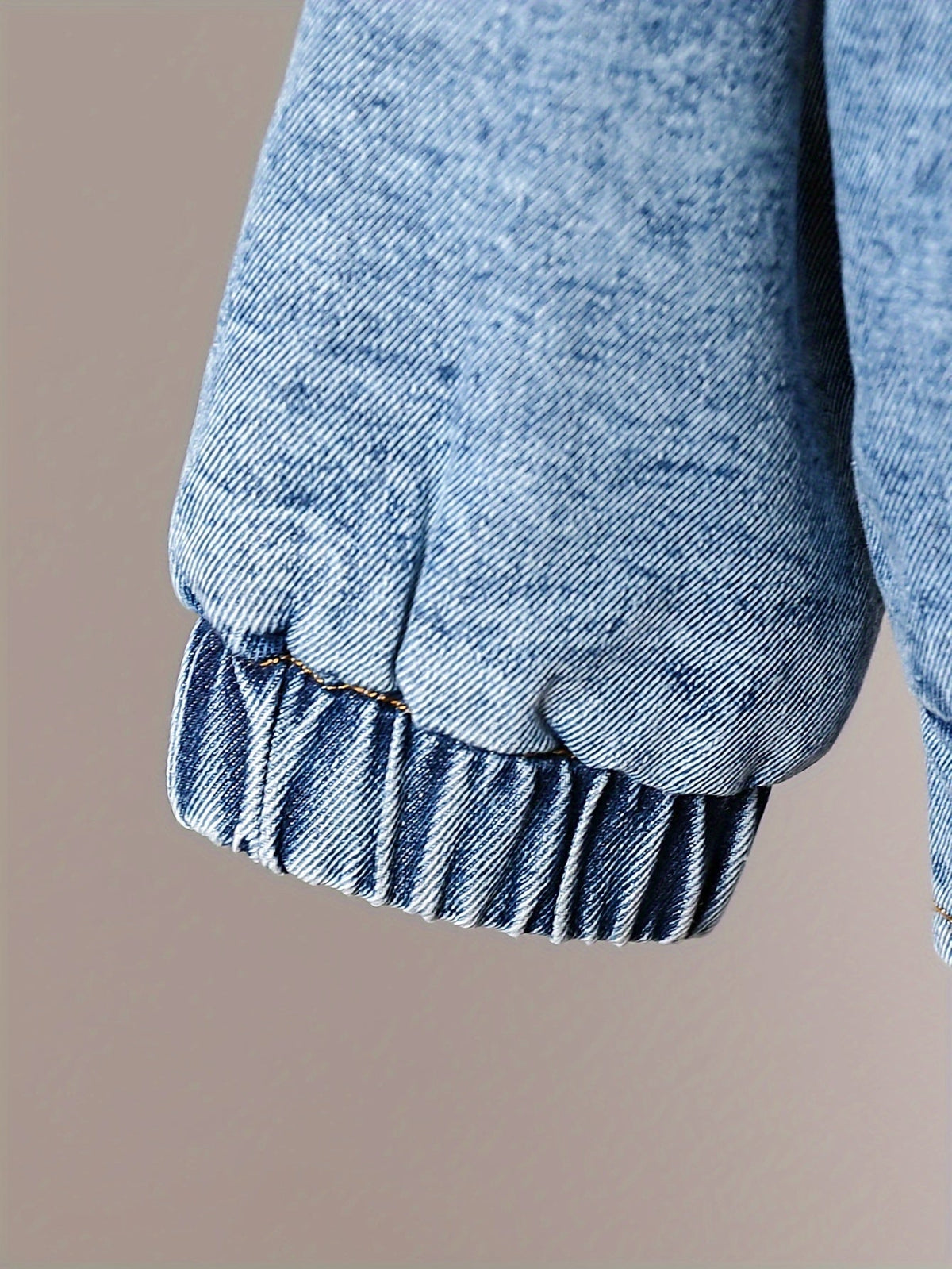 Girls' Hooded Denim Jacket in Blue with Pink Plush Lining and a Button Front for Fall and Winter