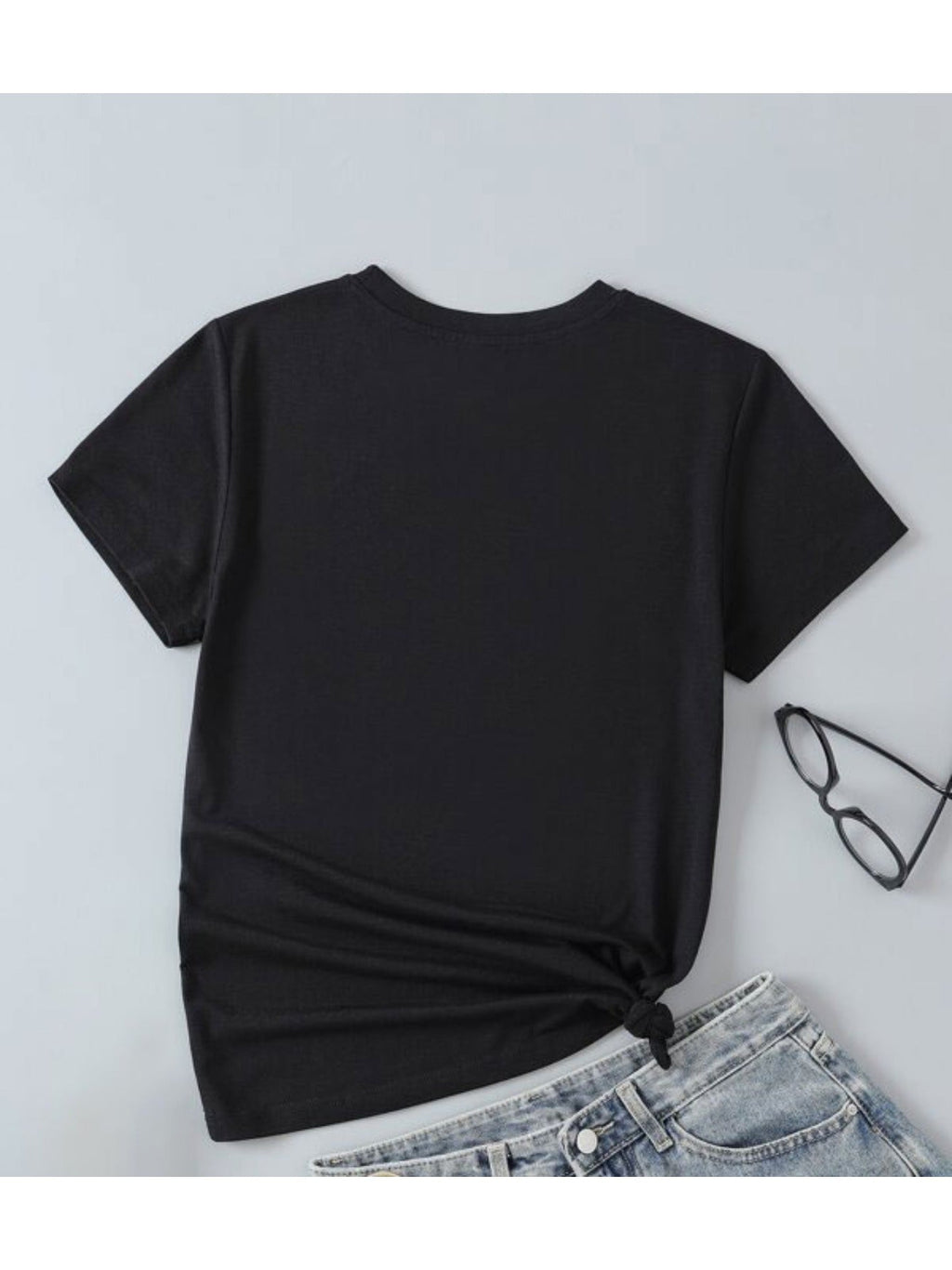 Girls' Sunshine and Little Hurricane T-Shirt in Black with Colorful Lettering for Summer Casual Wear