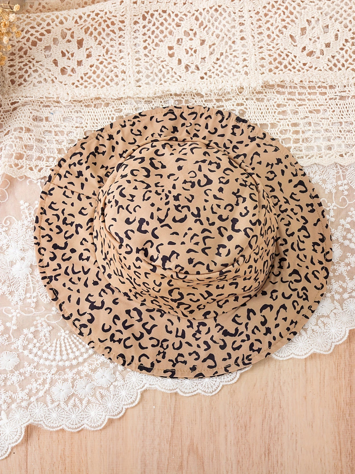 Girls' Leopard Skirt Set with a Black Ribbed Halter Top and Matching Hat for Casual Summer Outfits