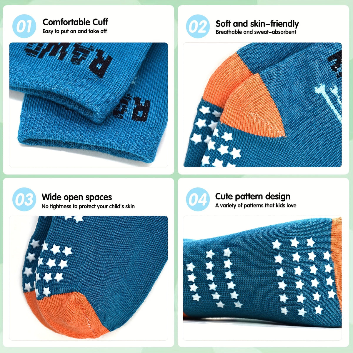 Kids' Patterned Crew Socks in 12 or 24-Pair Random Assortments with Ribbed Cuffs for Everyday Changes