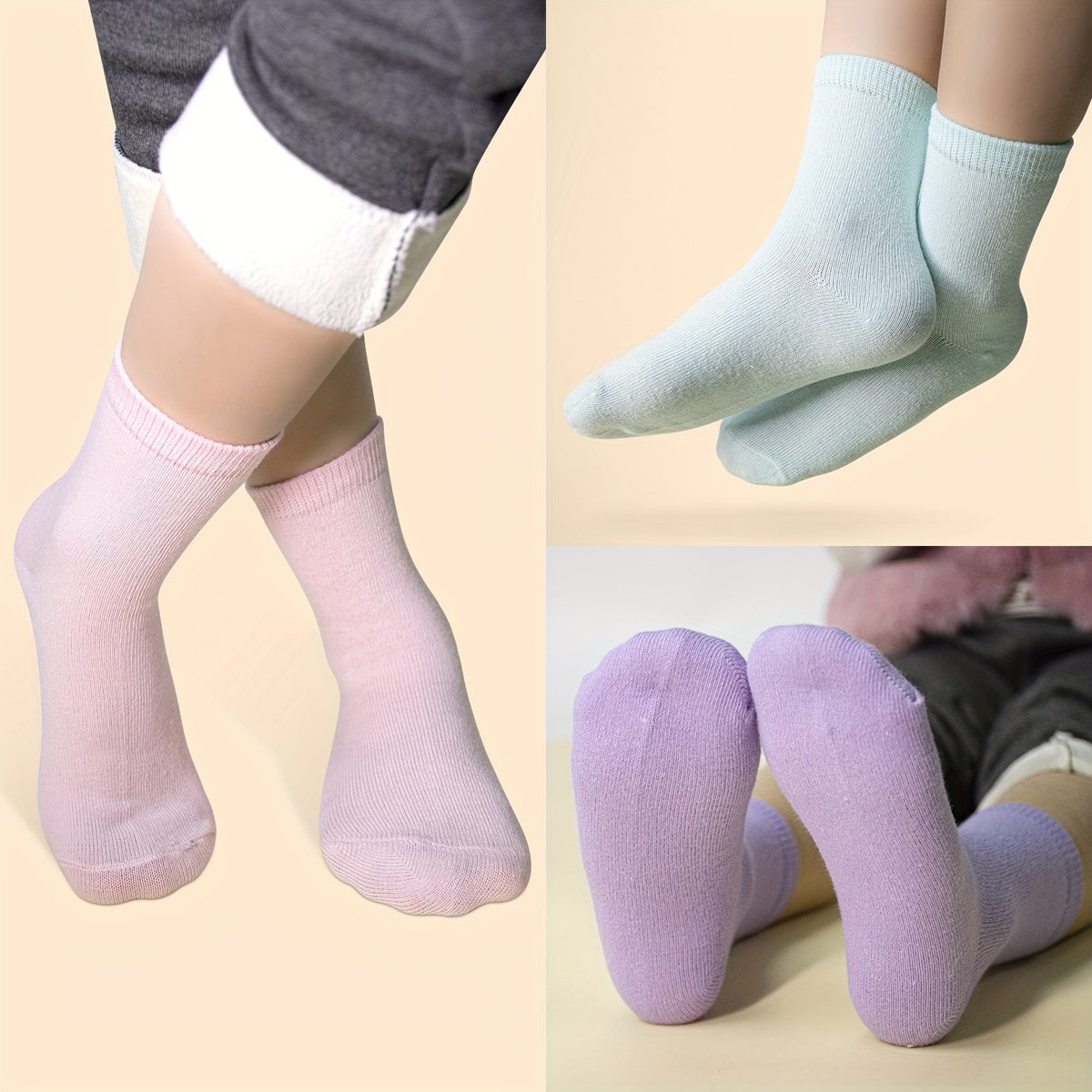 Girls' Crew Socks Twenty Four Pair Pack in Random Solid and Cartoon Styles for Everyday Shoe Outfits