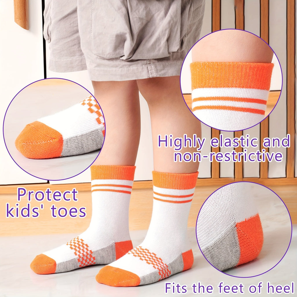 Girls' Crew Socks Twenty Four Pair Pack in Random Solid and Cartoon Styles for Everyday Shoe Outfits