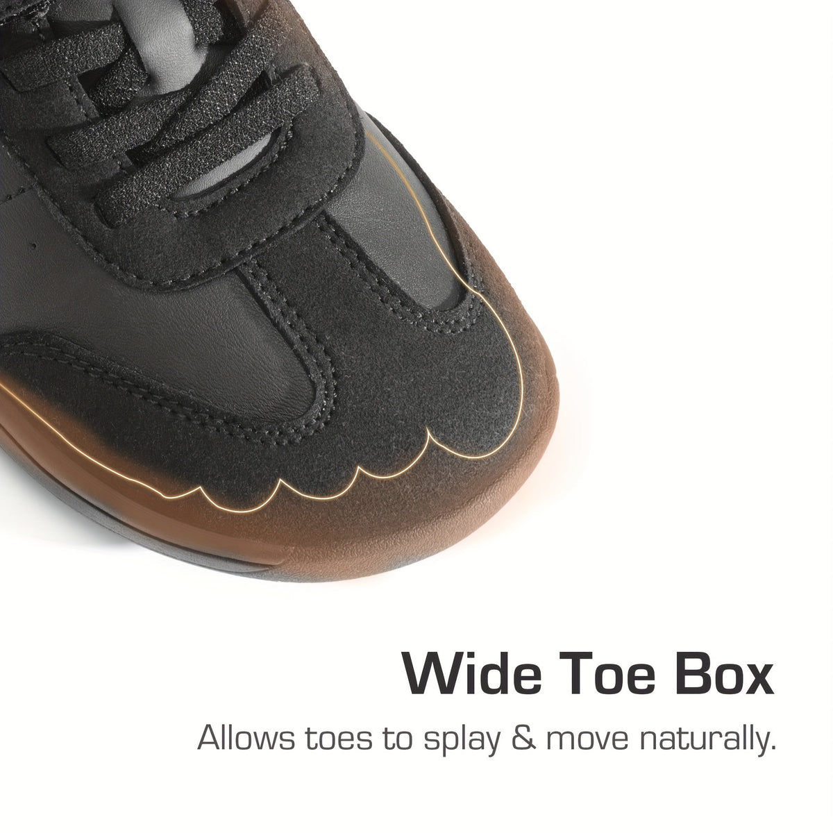 Kids Wide Toe Sneakers with Hook-and-Loop Straps and Low-Drop Soles for Everyday Casual Walking