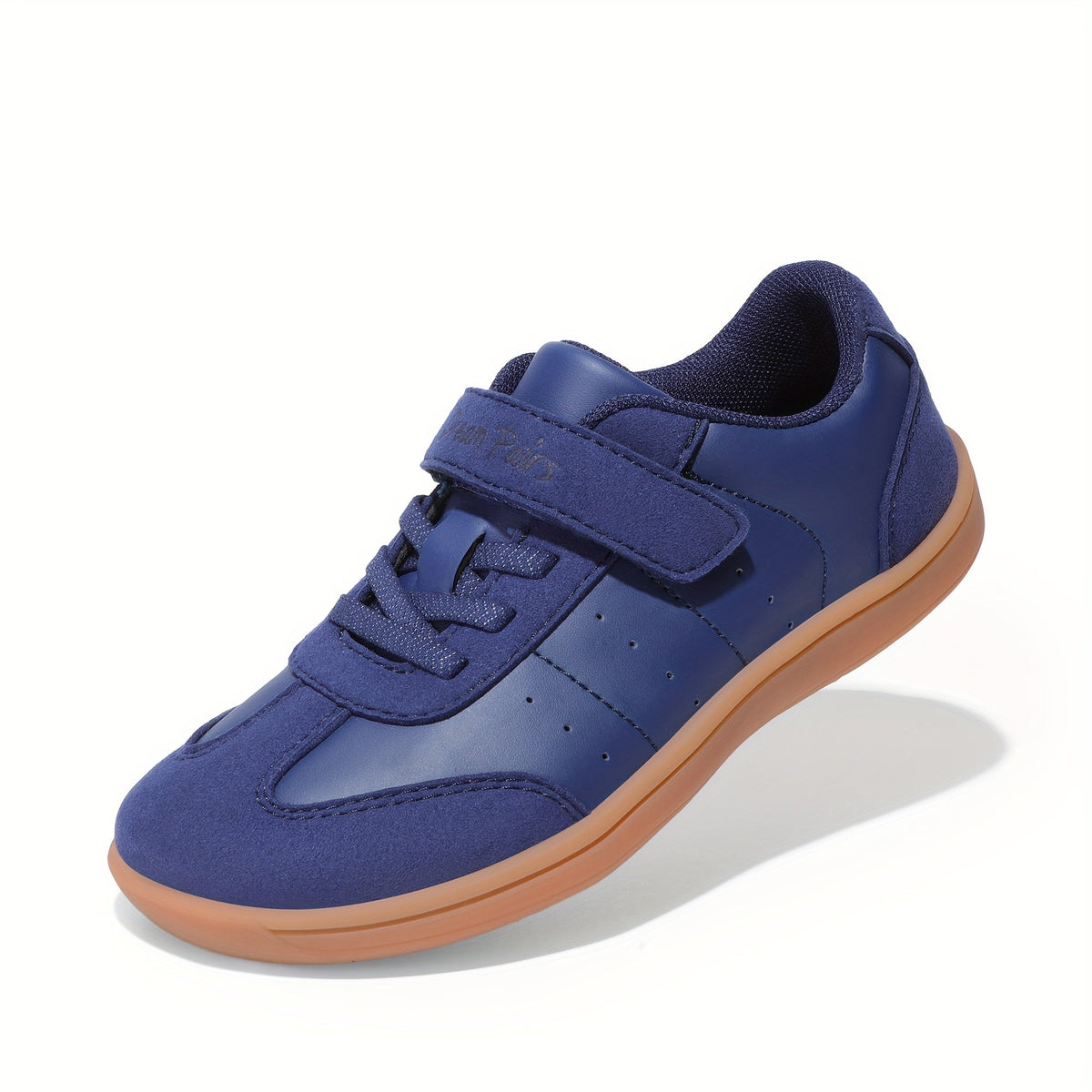Kids Wide Toe Sneakers with Hook-and-Loop Straps and Low-Drop Soles for Everyday Casual Walking