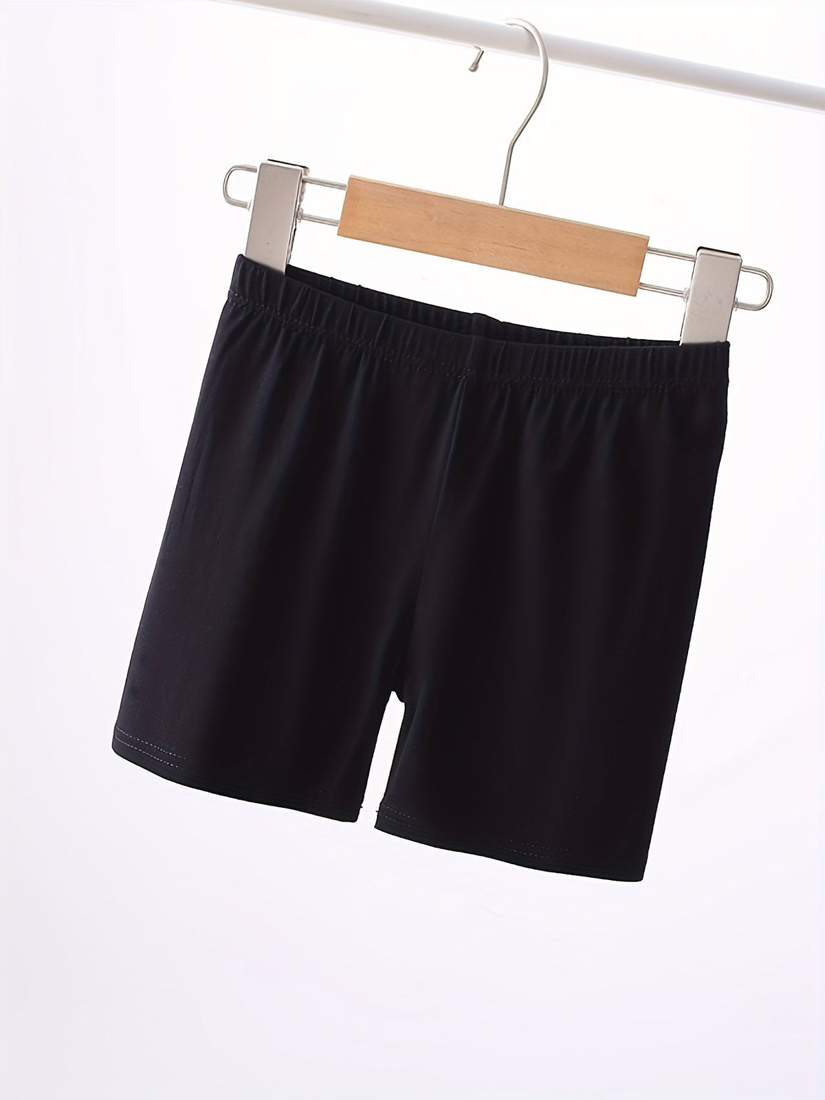 Girls' Bike Shorts in an 8-Pack of Random Mixed Colors with a Stretch Modal Knit and Elastic Waist