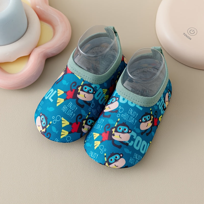 Toddler Sock Shoes in a Two Pair Pack with Animal Prints and Soft Soles for Everyday Indoor Wear