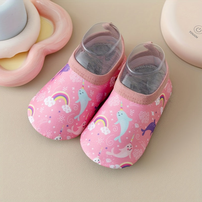Toddler Sock Shoes in a Two Pair Pack with Animal Prints and Soft Soles for Everyday Indoor Wear
